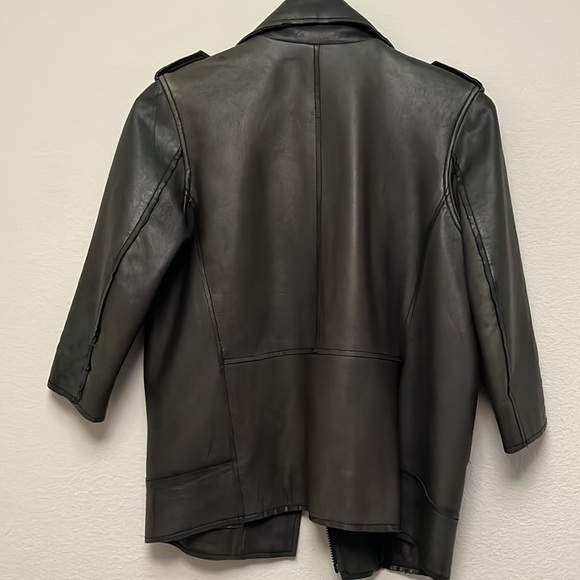Acne Smith Fringe Main leather jacket - Picture 4 of 9
